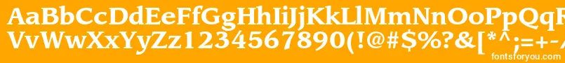 フォントLeawoodstdBold – オレンジの背景に白い文字