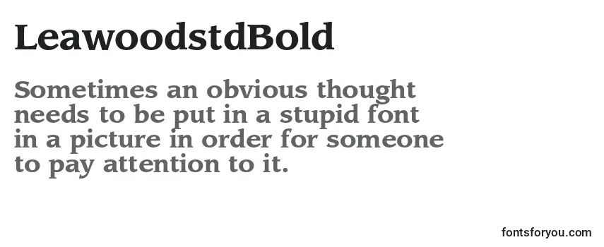 Review of the LeawoodstdBold Font