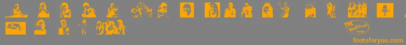 RedDwarfCharacters Font – Orange Fonts on Gray Background