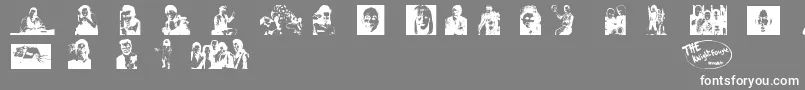 RedDwarfCharacters Font – White Fonts on Gray Background