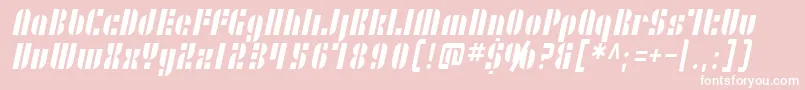 SfRetrospliceCondensed Font – White Fonts on Pink Background
