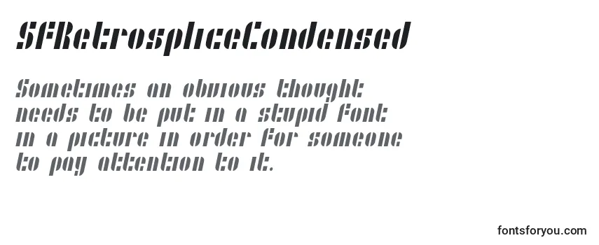 Review of the SfRetrospliceCondensed Font