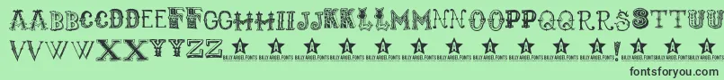 Monbijoux Font – Black Fonts on Green Background