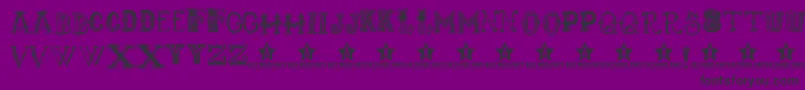 フォントMonbijoux – 紫の背景に黒い文字