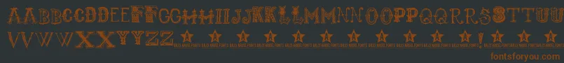 Monbijoux Font – Brown Fonts on Black Background
