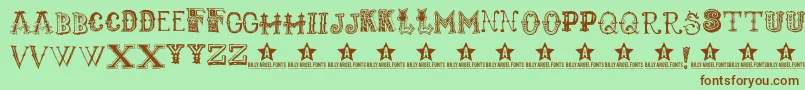 Monbijoux Font – Brown Fonts on Green Background