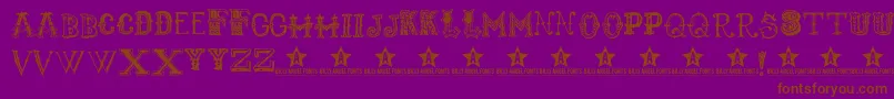 Monbijoux Font – Brown Fonts on Purple Background