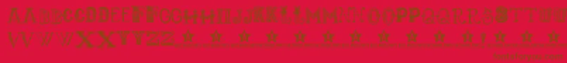 Monbijoux Font – Brown Fonts on Red Background