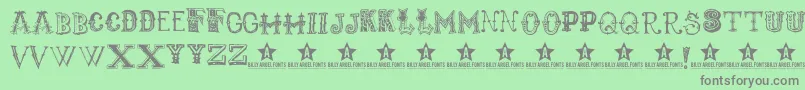 Monbijoux Font – Gray Fonts on Green Background