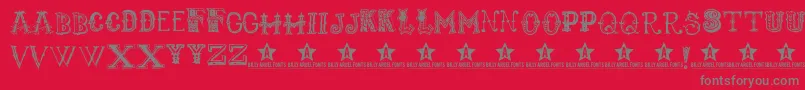 Monbijoux Font – Gray Fonts on Red Background