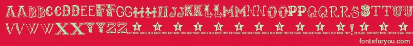 Monbijoux Font – Green Fonts on Red Background