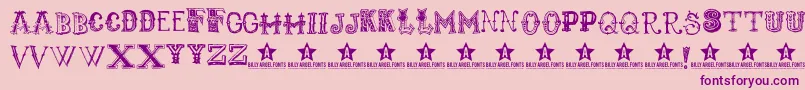 Monbijoux Font – Purple Fonts on Pink Background