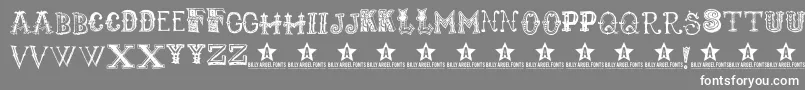 Monbijoux Font – White Fonts on Gray Background