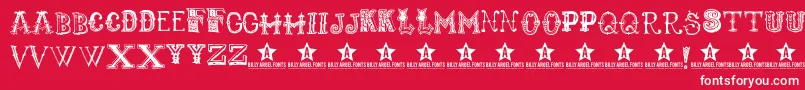 Monbijoux Font – White Fonts on Red Background