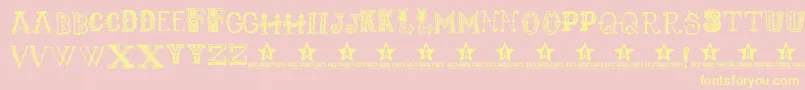 Monbijoux Font – Yellow Fonts on Pink Background