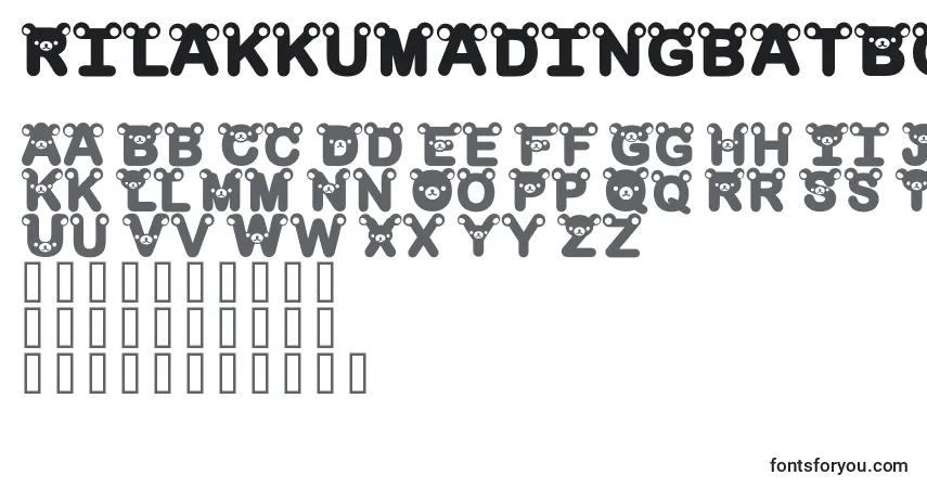 A fonte RilakkumadingbatBold (109948) – alfabeto, números, caracteres especiais