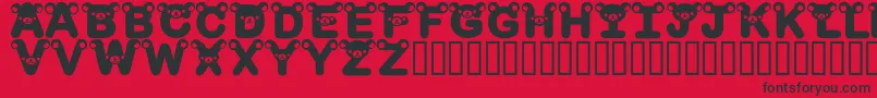 RilakkumadingbatBold Font – Black Fonts on Red Background