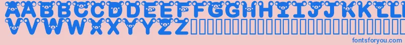 RilakkumadingbatBold Font – Blue Fonts on Pink Background