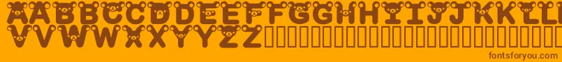 RilakkumadingbatBold Font – Brown Fonts on Orange Background