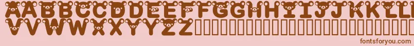 RilakkumadingbatBold Font – Brown Fonts on Pink Background