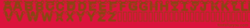 RilakkumadingbatBold Font – Brown Fonts on Red Background