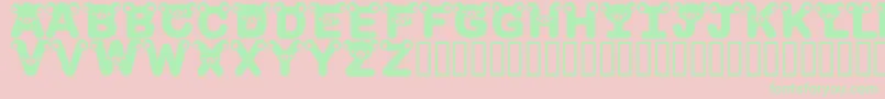 RilakkumadingbatBold Font – Green Fonts on Pink Background