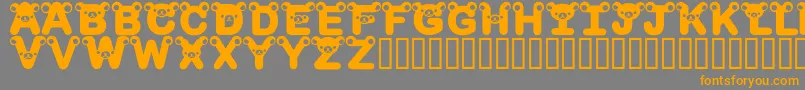 RilakkumadingbatBold Font – Orange Fonts on Gray Background