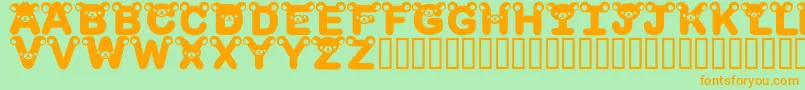 RilakkumadingbatBold Font – Orange Fonts on Green Background