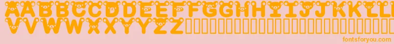 RilakkumadingbatBold Font – Orange Fonts on Pink Background