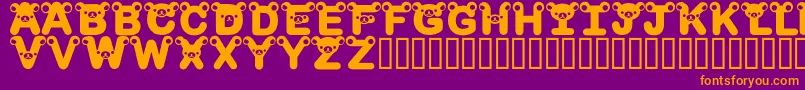 RilakkumadingbatBold Font – Orange Fonts on Purple Background