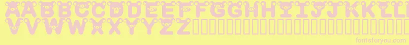 RilakkumadingbatBold Font – Pink Fonts on Yellow Background