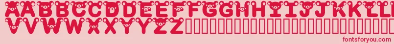フォントRilakkumadingbatBold – ピンクの背景に赤い文字