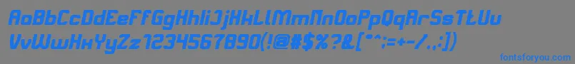 AliveInScienceFictionBoldItalic Font – Blue Fonts on Gray Background