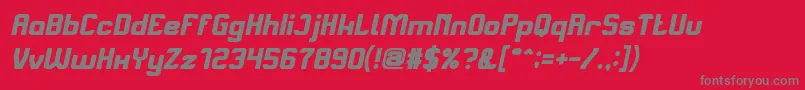 AliveInScienceFictionBoldItalic Font – Gray Fonts on Red Background