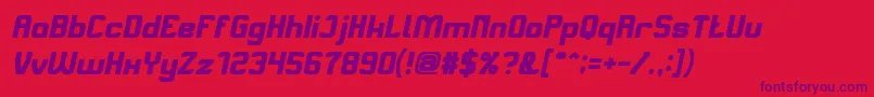 AliveInScienceFictionBoldItalic Font – Purple Fonts on Red Background