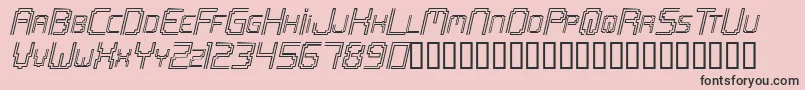 OpenmindItalic-Schriftart – Schwarze Schriften auf rosa Hintergrund