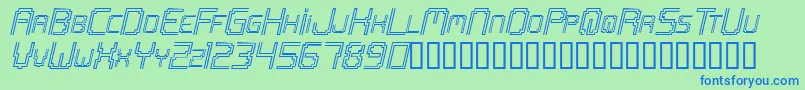 fuente OpenmindItalic – Fuentes Azules Sobre Fondo Verde