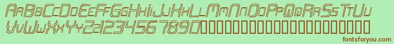 OpenmindItalic Font – Brown Fonts on Green Background