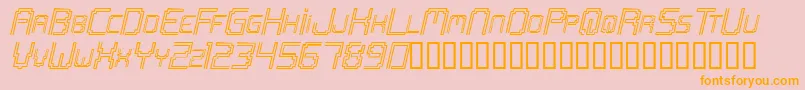 OpenmindItalic Font – Orange Fonts on Pink Background