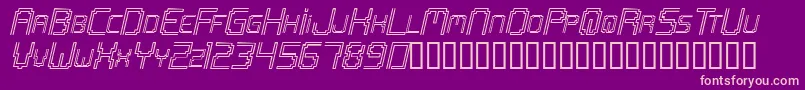 OpenmindItalic-fontti – vaaleanpunaiset fontit violetilla taustalla