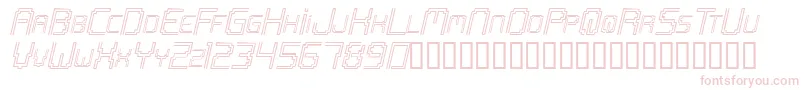 OpenmindItalic-Schriftart – Rosa Schriften auf weißem Hintergrund