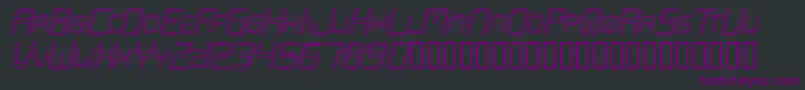 OpenmindItalic-Schriftart – Violette Schriften auf schwarzem Hintergrund