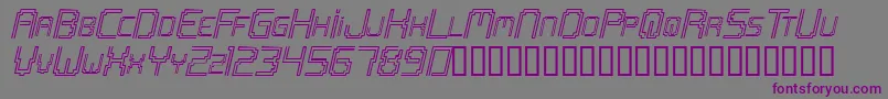 OpenmindItalic-Schriftart – Violette Schriften auf grauem Hintergrund