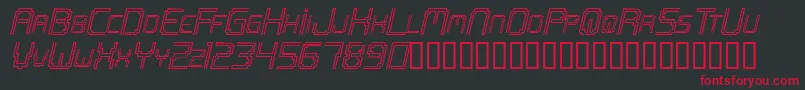 OpenmindItalic Font – Red Fonts on Black Background