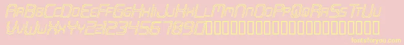 OpenmindItalic Font – Yellow Fonts on Pink Background