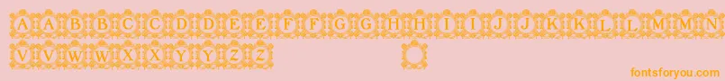 BarocqueCapitals Font – Orange Fonts on Pink Background