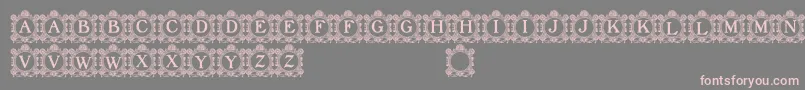 BarocqueCapitals-fontti – vaaleanpunaiset fontit harmaalla taustalla