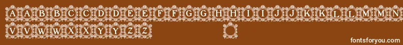 BarocqueCapitals Font – White Fonts on Brown Background