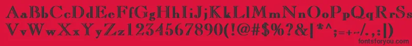 LaraBold Font – Black Fonts on Red Background