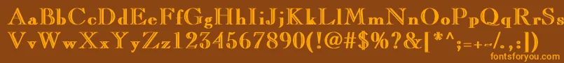 LaraBold Font – Orange Fonts on Brown Background